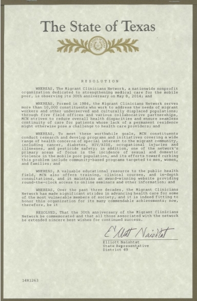 State of TX Resolution