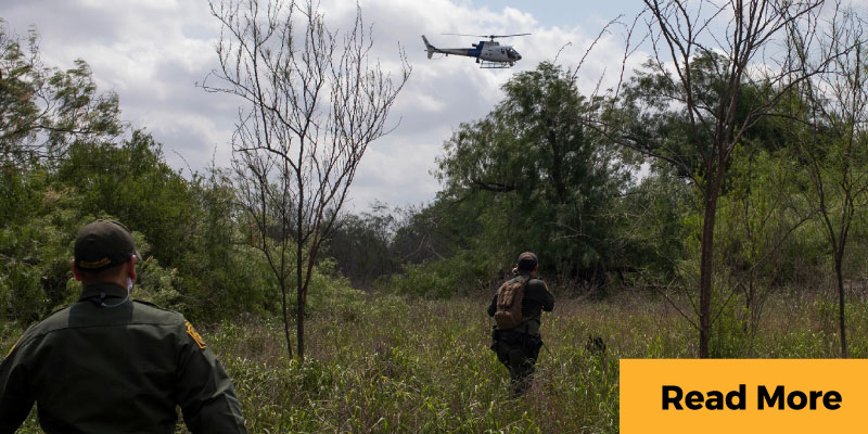 Border Patrol with a helicopter