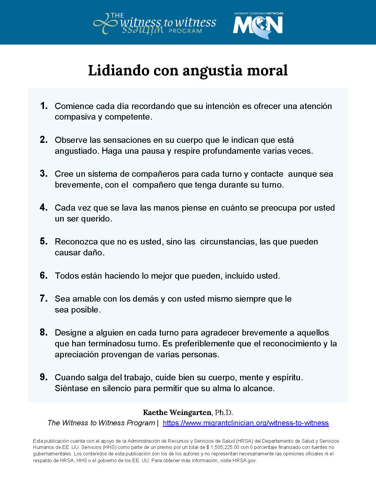 Lidiando con angustia moral