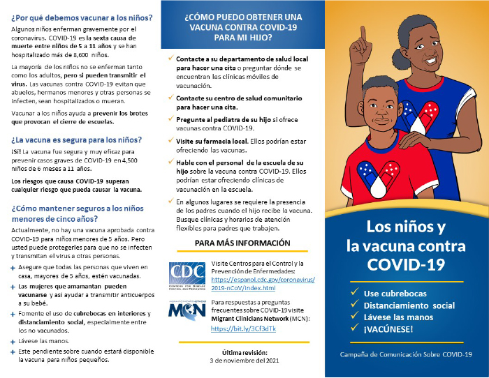 Los niños y la vacuna contra COVID-19