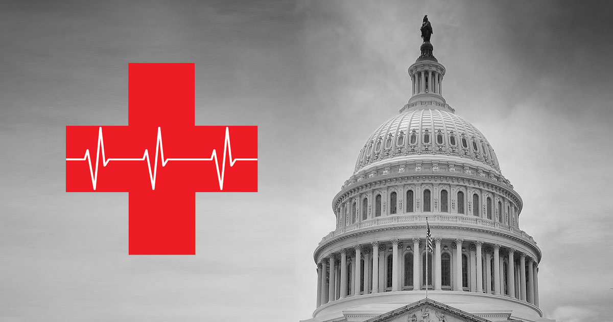 red cross over capitol building