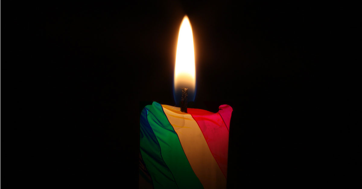 rainbow candle