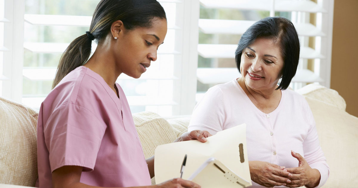 health center clinician with patient