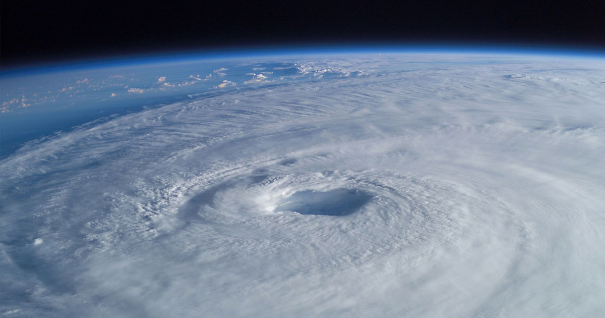 hurricane seen from space