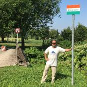 Dr. Laszlo Madaras at the Austro-Hungarian border.