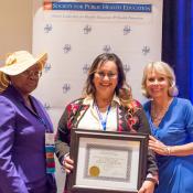 Patricia M. Juarez-Carillo receiving award