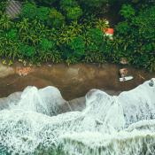 View above beach in Cambutal, Panama