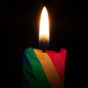 Rainbow candle