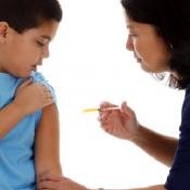 Child getting vaccinated