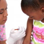 child getting vaccination