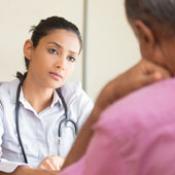 Doctor discussing with patient