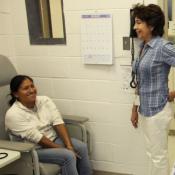 Woman at clinic