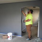 worker painting room