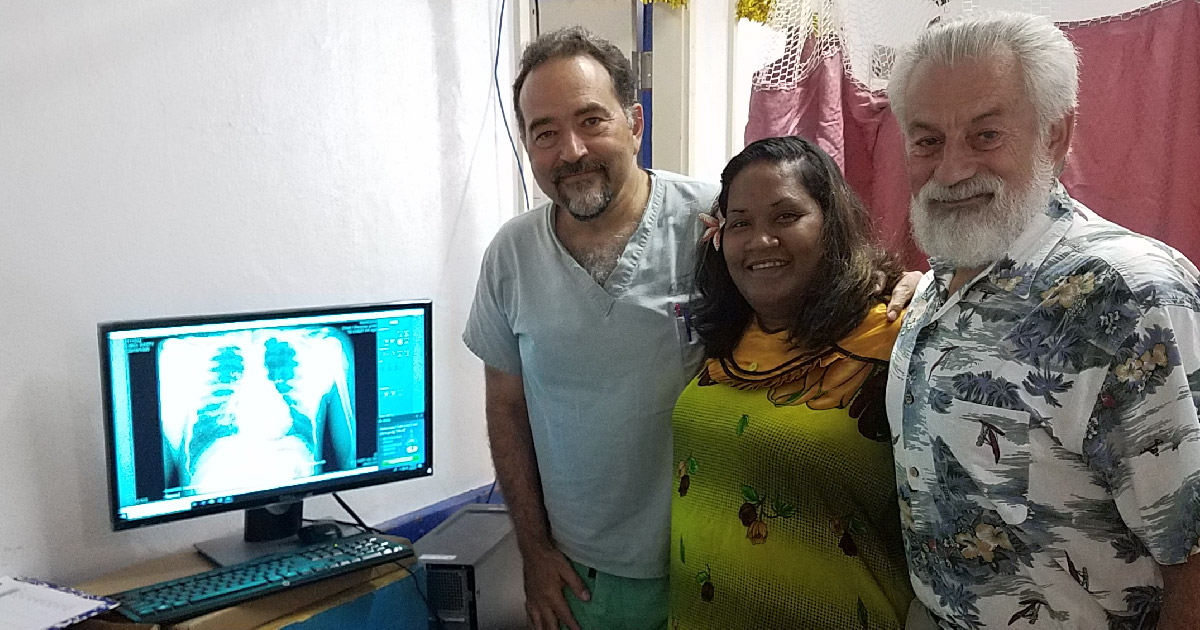 Laszlo Madaras and Ed Zuroweste in the Marshall Islands treating TB and Leprosy