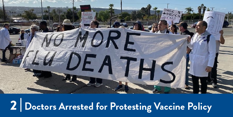 Doctors protest border official decision to deny vaccinations to migrants in detention