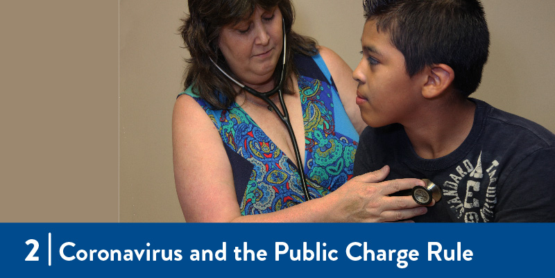 clinician gives child a check up