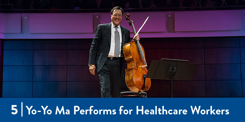 yo-yo ma stands with cello