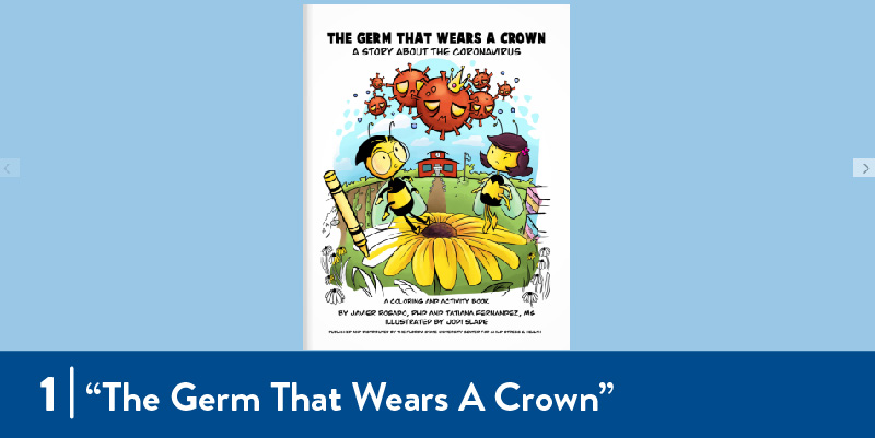 Cover of storybook titled "The Germ That Wears A Crown"