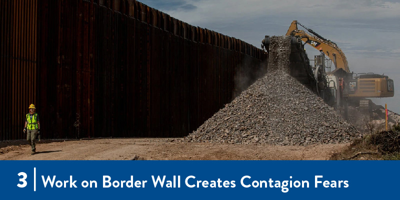 Work site on border wall