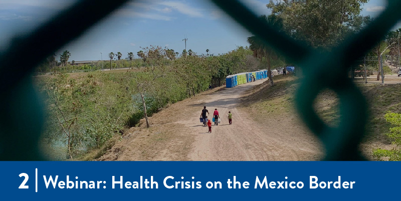 People walking at the border