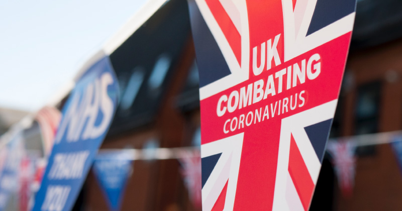 Flags with NHS support messages