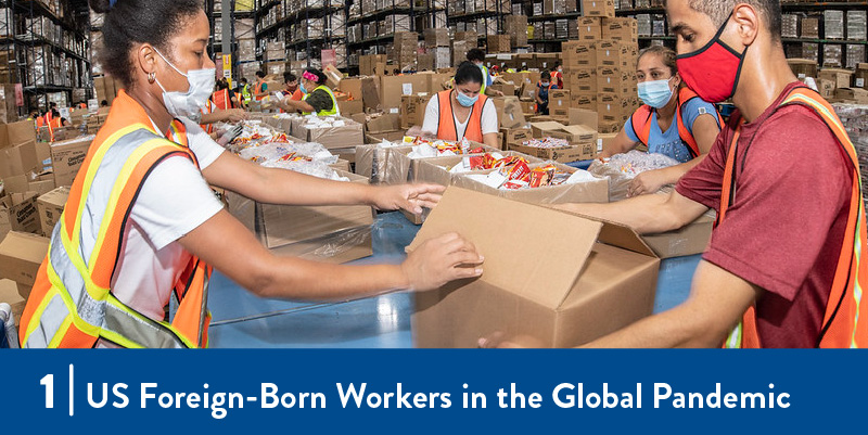 workers wear masks working in a warehouse