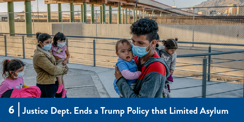 Migrants with children at the border