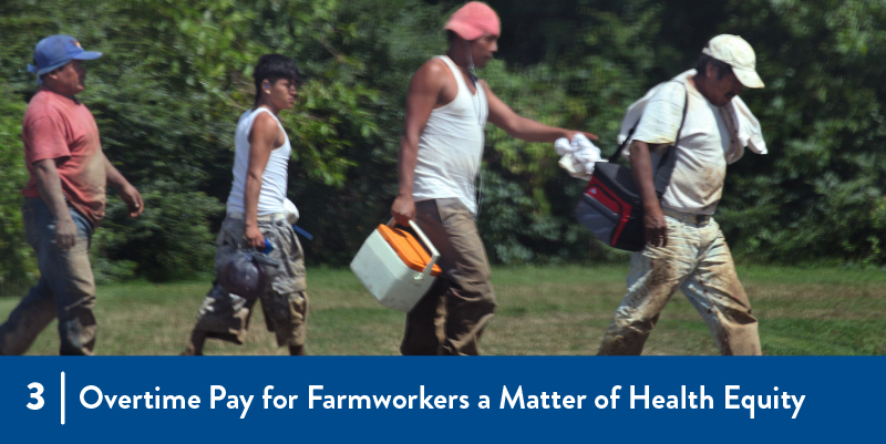 Farmworkers leaving work