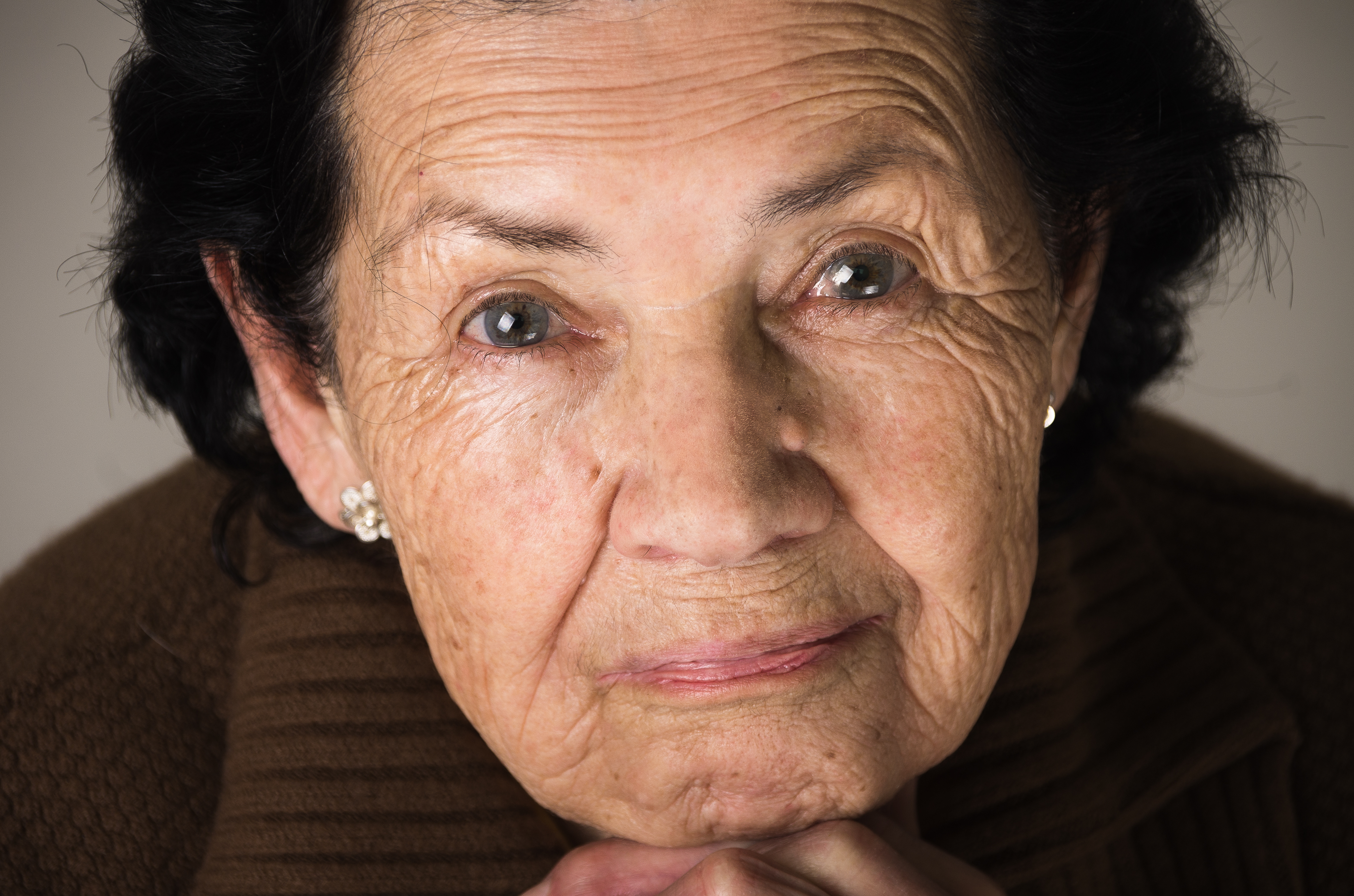 Older woman looking at the camera