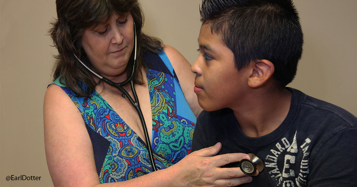 Boy is treated at clinic