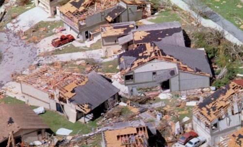 Damage after Hurricane